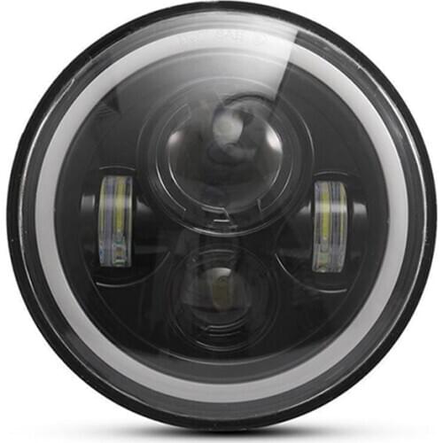 1pc 7Inch Round 75W LED Headlights Hi/Lo For Motorcycle 97-18 JK TJ LJ Wrangle Motorcycle Jeep Headlight Low beam lights