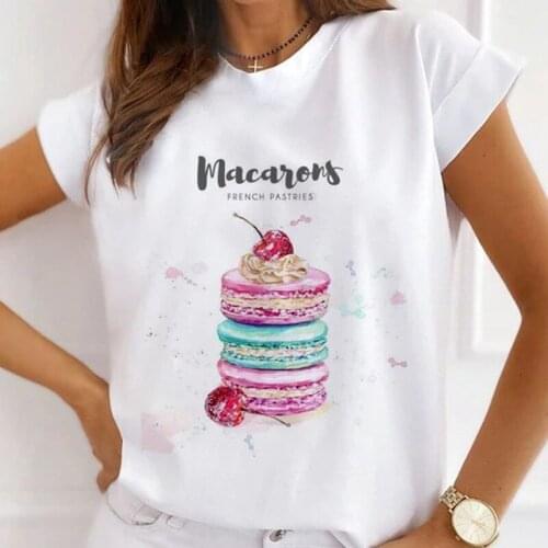 Beautiful Girls Cake Bag Balloon Printed Women T-Shirt Summer Modal Tees Tops Fashion Woman Shirts Short Sleeve Female Tshirts