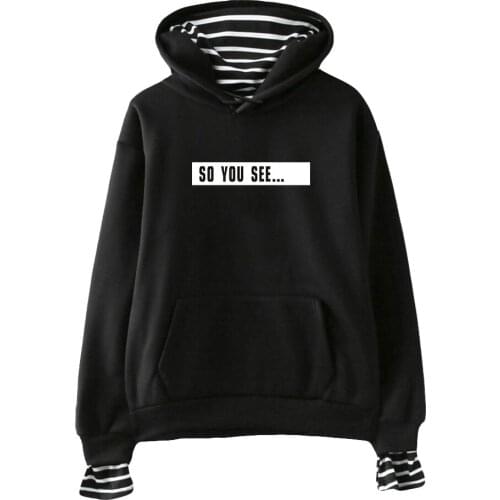 BSLNXNMA Dhar Mann 2D Print Fake Two Pieces Hoodies Tops Women Sweatshirts K-pops hooded Harajuku