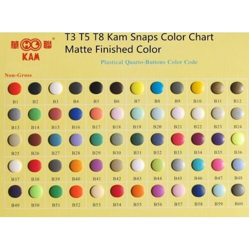 1000set/box x10 box matte finished Kam snap Button T5 T3 T8 Free Shiping clothing accessories High Quality snap button Wholesale