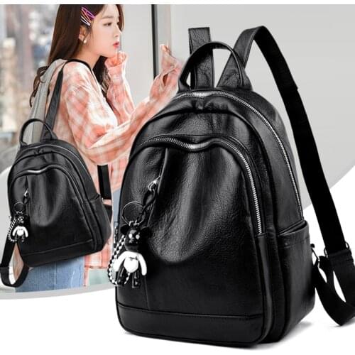 PU Student Bag Leather Fashion Backpacks Female Feminine Casual Large Capacity Vintage Shoulder Bags Women Backpack high quality