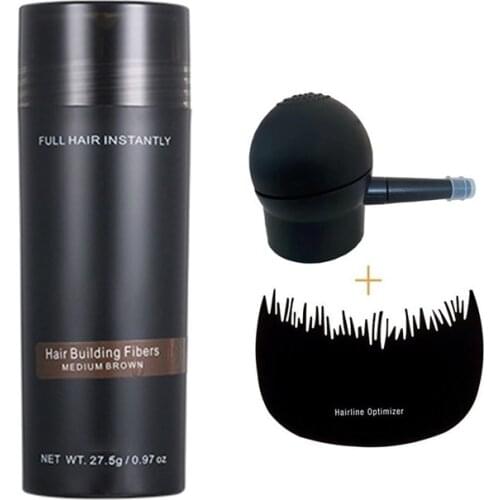 Hair Fiber Spray Set Restore Hair Thick Fiber Hidden Hairline Capillary Fiber Bottled Nozzle Comb Assemble Protein Powder 27.5g