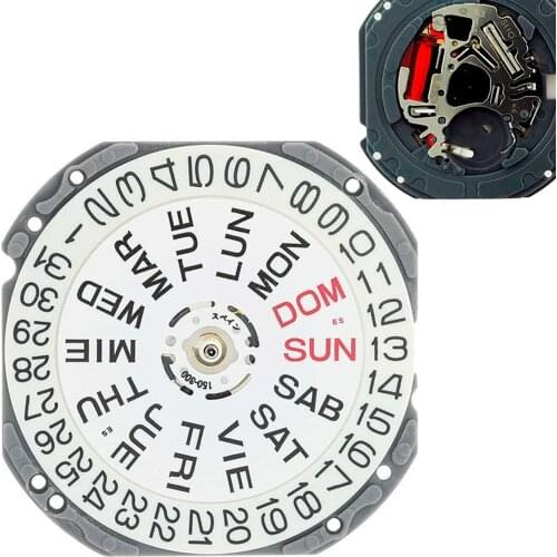 New Genuine Dual Calander Japan SII TMI VJ43 3Hands Quartz Watch Replacement Movement 11 1/2 Ligne 3 Hands Accessory Spare Parts