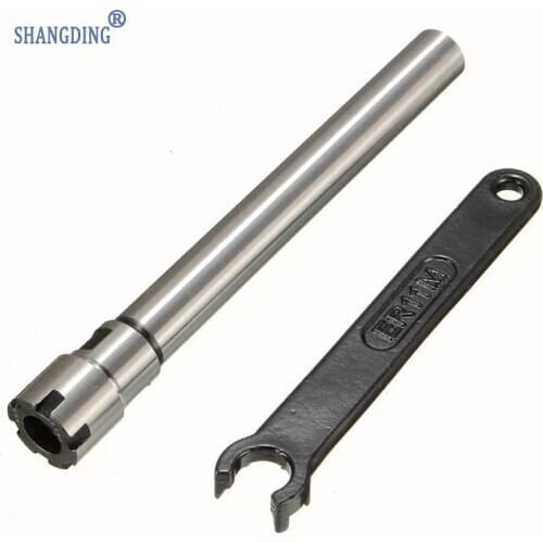 Brand New CNC Milling Lathe Straight Shank Collet Chuck C12 ER11M 100L + Wrench Suit For Deep Hole Working