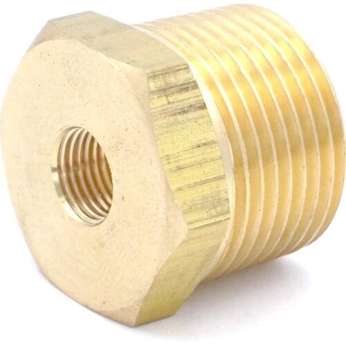 3/4" BSPT Male x 1/8" NPT Female Reducing Bushing Brass Pipe Fitting Connector Adapter Air Gas Fuel Water