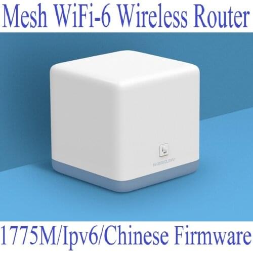 Chin-Firmware,Wi-Fi6 802.11AX, 1755Mbps WiFi6 Wireless Router 2 bands 2.4GHz 574M + 5GHz 1201M, 3 Gigabit ports, Ipv6, Wi-Fi 6