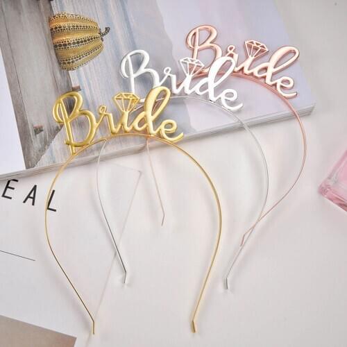 Bachelorette Party Supplies Crown Bride To Be Headband Gilded Bride For Valentines Hen Party Night Wedding Bridal Shower Decor