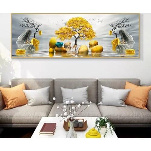 Modern Abstract Beautiful Deer Landscape Art Posters and Prints Canvas Paintings Wall Art Pictures for Living Room Decor