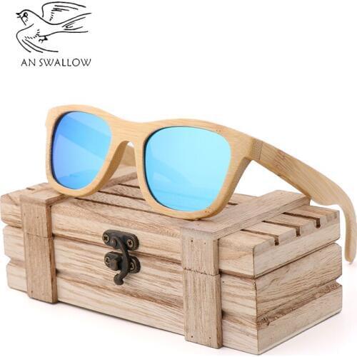 New green environmental protection original bamboo wood retro fashion female Sunglasses anti-ultraviolet polarizing sunglasses