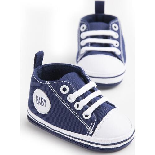 E&Bainel Canvas Sports Sneakers Newborn Baby Boys Girls First Walkers Shoes Infant Toddler Soft Bottom Anti-slip Prewalker Shoes
