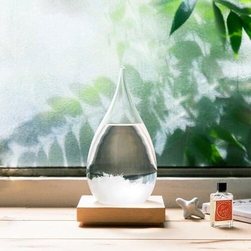 Glass Bottle Desktop Weather Station Weather Predictor Transparent Ball Storm Glass Home Art Decor