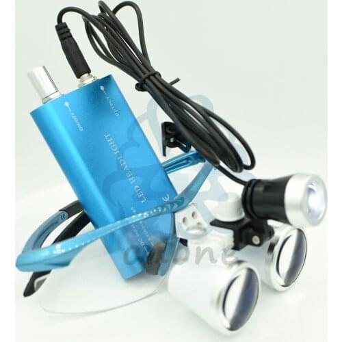 3.5X420mm Dental Loupes with lamp Surgical Glasses with LED Head Light Dentists Magnifier