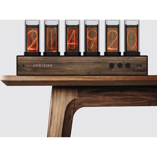 Super bright glow tube digital clock,Gixie Glow light analog Tube Clock Steampunk Retro LED Color Change Clock,F19286