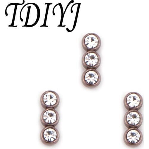 TDIYJ Coffee Slide Crystals Charms DIY Bead Charms Keeper for 10mm Wrappable Bracelets Keeper 6pcs/lot