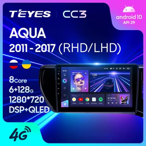 TEYES CC3 For Toyota Aqua 2011 - 2017 Right hand driver Car Radio Multimedia Video Player Navigation stereo GPS Android 10 No 2din 2 din dvd
