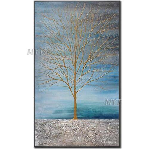 A Withered Tree Abstract Handpainted Beautiful Oil Painting Wall Art Home Decor Picture Modern Oil Painting On Canvas Unfram