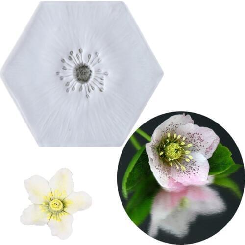 Veratrum Nigrum Stamen Silicone Mold Fondant Mould Cake Decorating Tool Chocolate Gumpaste Mold, Sugarcraft, Kitchen Accessories