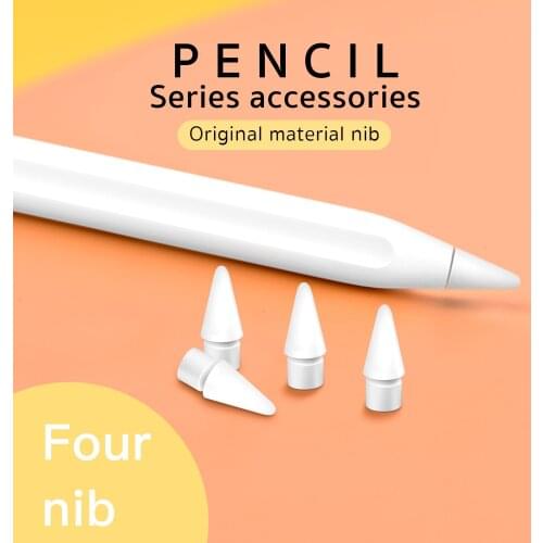 Replacement Tips Compatible with Apple Pencil 1st & 2nd Generation(4 Pack), Apple Pencil Tip and Nibs Protector Cover for iPad