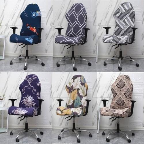 1 Set Gaming Chair Cover Spandex Office Armchair Covers Elastic Stretch Protector Office Computer desk Seat Removable Slipcover