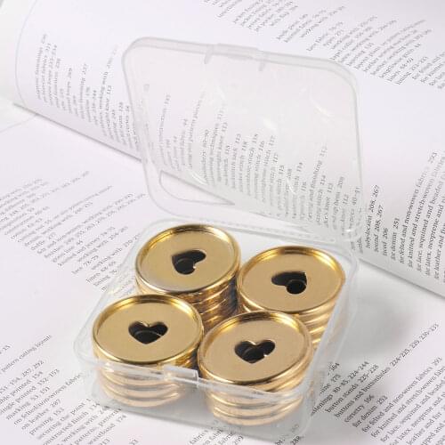 16Pcs Plastic Mini Mushroom Planner Binding Ring Discs Expansion Discs Heart Shape Notebook Discs for Notebooks and Journal