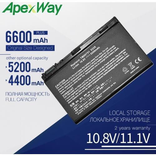 Apexway Laptop Battery For Acer GRAPE31 GRAPE32 GRPAE34 TM5720 TM7520 TM7720 TM00741 TM00751 Extensa 5220 5620Z 5620G 5630G