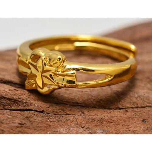 Annayoy New Free size Gold Color Various RingS Copper Metal Arab Turkey Wedding Big Rings Jewelry Gifts for Women Men