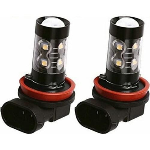 2pcs H16 Automotive LED Fog Lights 50W 1100LM High-power Anti-fog Lights For Replacement Of Letter Headlights And Fog Lights Etc