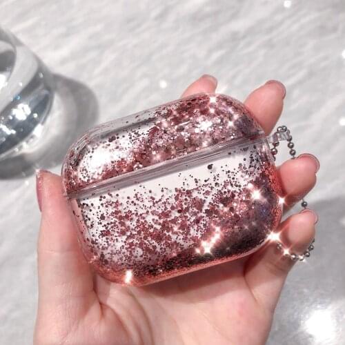 Funda Case For AirPods Pro Cases Glitter Quicksand Dynamic Liquid Hard Cover For AirPod 1 2 Pro Protector Cover On Air Pods Pro