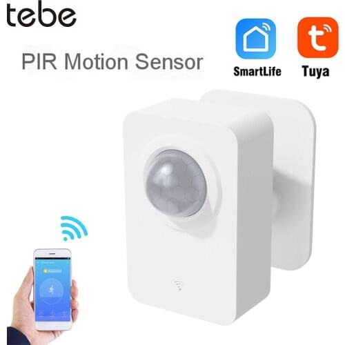 Tebe Tuya Smart Life Motion PIR Sensor Detector Human Body Movement Sensor Wireless Home Security System Large Detection Range