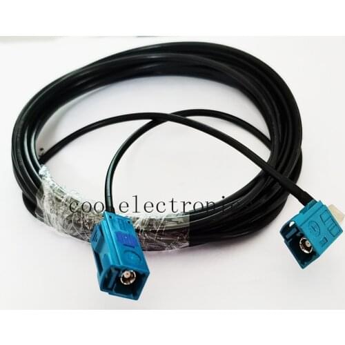 Fakra Z Female Right Angle to Fakra Z SMB female Straight GPS Antenna Extension Pigtail Cable RG174 50ohm 1m 2m 3m 5m 10m