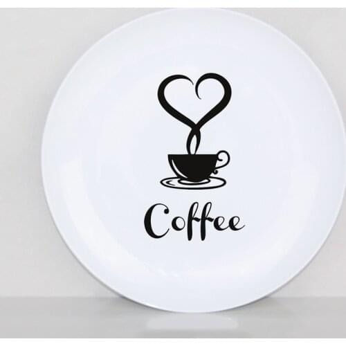 Coffee cup PVC art stickers removable wall stickers cafe restaurant decoration decals wallpaper ornaments
