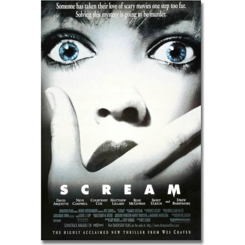 SCREAM Classic Horror Movie Silk Poster Wall Sticker Decoration Gift
