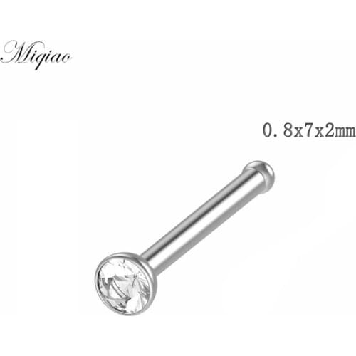 Miqiao 1pcs New Personality Diamond-studded Thread Ear Bone Piercing Human Body Piercing Jewelry