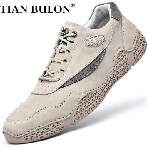 Handmade Mens Casual Shoes Leather Fashion Sneakers Men Luxury Brand Masculino Moccasion Breathable Walking Shoes Plus Size 46