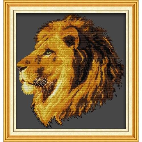 The lion cross stitch kit 14ct 11ct pre stamped canvas embroidery DIY handmade needlework