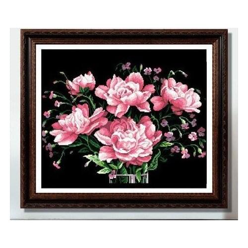 Embroidery Package Hot Sell Best Quality Cross Stitch Kits Flower Peony Free Shipping