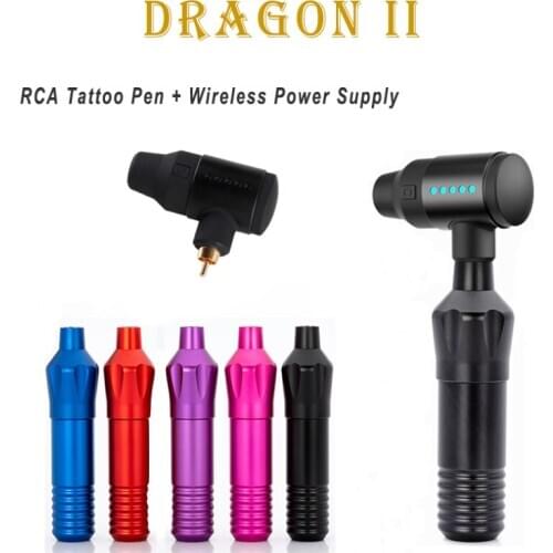 Newest Tattoo Pen Rotary Machine Gun Tattoo Kits Mabuchi Motor Strong Quiet Wireless Tattoo Power Supply Permanent Makeup Pen
