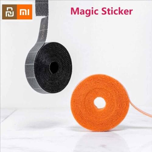 New Xiaomi Bcase 10mm Tearable Magic Sticker Durable Magic PP Sticker Loop Disks Velcro Cable Tie Gadget 1M / 3M Magic Tap Hot