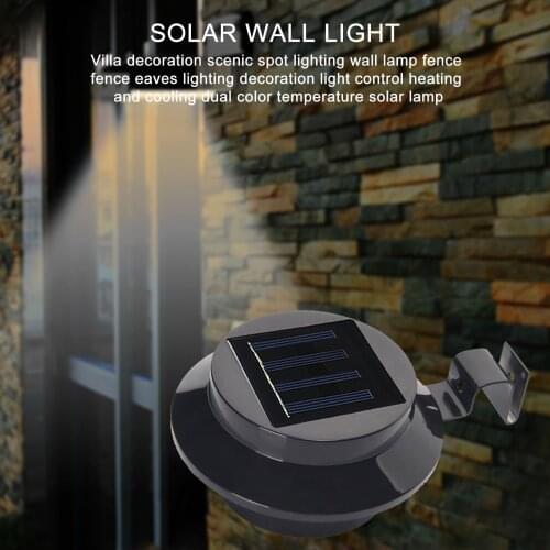 Outdoor LED Solar Light Waterproof Garden Decorative Wall Lamp Warm White Cold White Night Light For Home Outdoor Fence Lighting