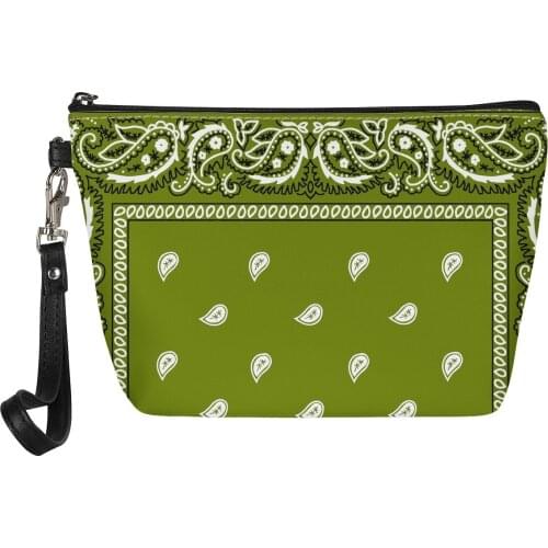 Polynesian Traditional Tribal Printed PU Leather Bandana Cosmetic Bag Customized Cosmetic Bag New Design Girl fashion handbag