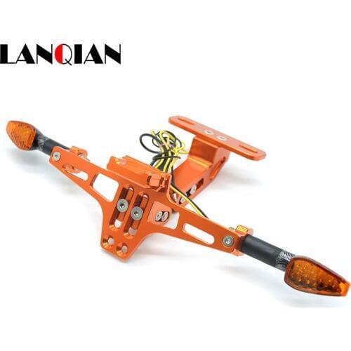 Motorcycle License Plate Frame signal lights Bracket FOR RC 125 200 390 Enduro Supermoto SM SMC Adventure 690 950