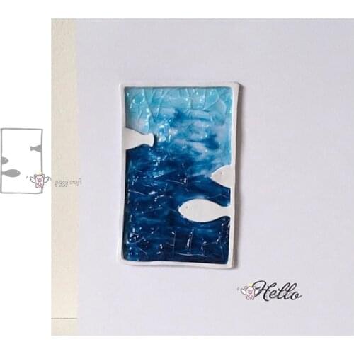 Mmao Crafts Metal Steel Cutting Dies New Fish frame Stencil For DIY Scrapbooking Paper/photo Cards Embossing Dies
