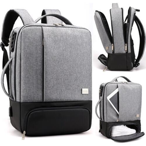 REJS LANGT Laptop Backpack 15.6 Inch Usb External Charging Travel Backpacks Men Anti-Theft Waterproof School Bag Mochila Bagpack
