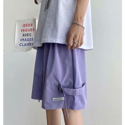 Mens Casual Shorts 2021 Fashion Man Korean Streetwear Streetwear Knee Length Sweatpants Men Shorts Summer Jogger Mens Clothing