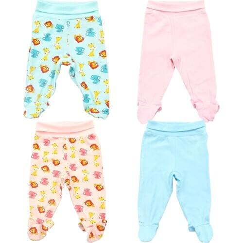 Baby Pants 0-12M Spring Autumn Newborn Footied Cute Pants Babies Boys Girls Trousers High Waisted Infants Leggings