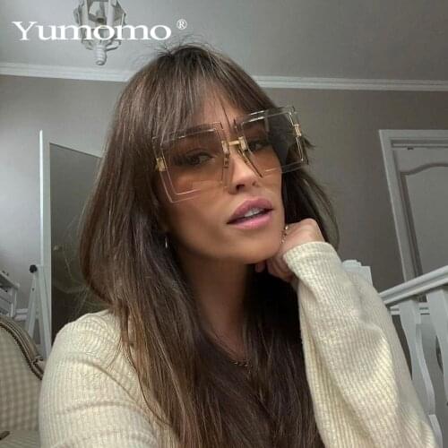 Square Oversized Sunglasses Women Fashion Jelly Color Frame Sun Glasses Fashion Classic Classic Ladies Eyewear Shades For Female