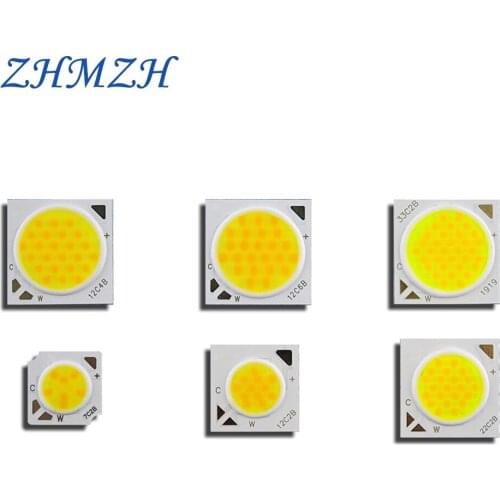 10pcs/lot LED Chip Dual Color Temperature Cob Lamp Beads 7w 12w 24w 36w Adjustment RA80 1311 1917 COB Light Source For Downlight
