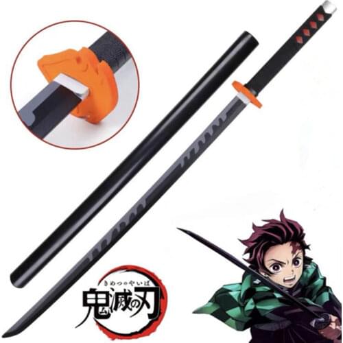 Japan Cosplay 1:1 Kimetsu no Yaiba Sword Weapon Demon Slayer Rengoku Kyoujurou Sword Anime Ninja Knife PU toy gray 104cm