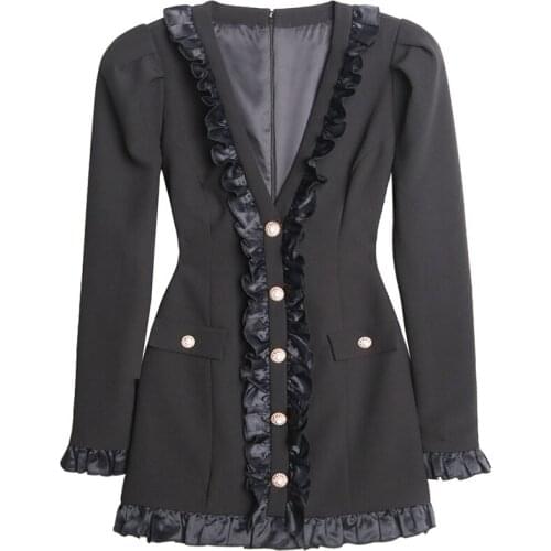 2021 New Elegant Dresses For Women Bodycon V-Neck Long Sleeve Clothing Club Party Evening Dresses Button Spring Autumn Clothes