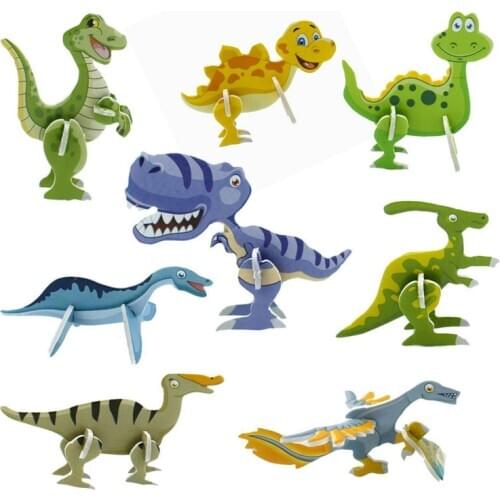 1PCS 3D Dinosaur Jigsaw Puzzle Kids Birthday Party Favors Gift Toys Carnival Prizes Party Toys for Boys and Girls